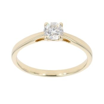 9ct Yellow Gold 0.50ct Diamond Solitaire Ring