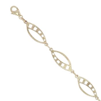 9ct Yellow Gold Fancy Bracelet 7"