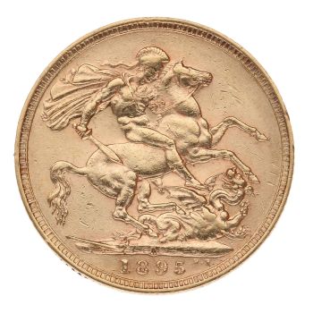 1895 Victoria Old Head Australia Full Sovereign Coin