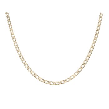 9ct Yellow Gold Double Curb Chain 24"