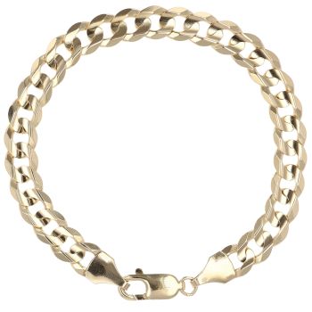 9ct Yellow Gold Curb Bracelet 8"