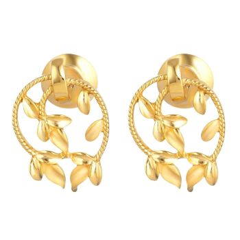22ct Yellow Gold Earrings With Floral Design
