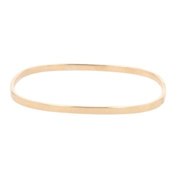 9ct Yellow Gold Plain Square Bangle