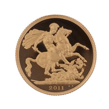 2011 Elizabeth II Fourth Portrait UK Full Sovereign Coin Boxed with Info