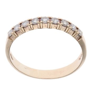 9ct Yellow Gold 0.35ct Diamond Half Eternity Ring