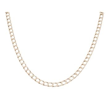 9ct Yellow Gold Square Curb Chain 18"