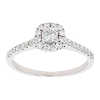 18ct White Gold 0.50ct Brilliant Cut Diamond Cluster Ring
