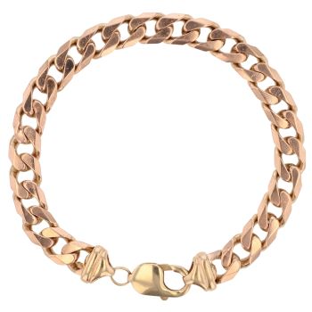 9ct Yellow Gold Curb Bracelet 9"