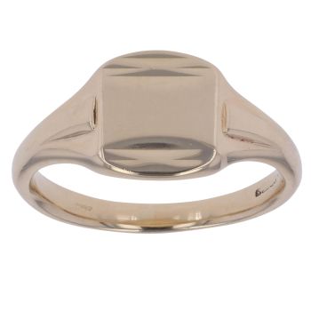 9ct Yellow Gold Patterned Signet Ring