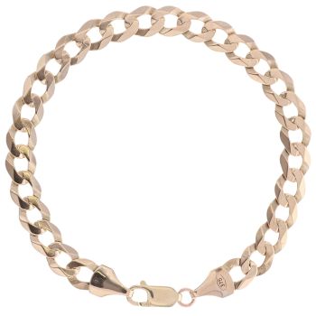 9ct Yellow Gold Curb Bracelet 8"
