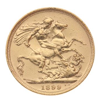 1899 Victoria Old Head Australia Full Sovereign Coin