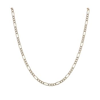 14ct Yellow And White Gold Figaro Chain 24"