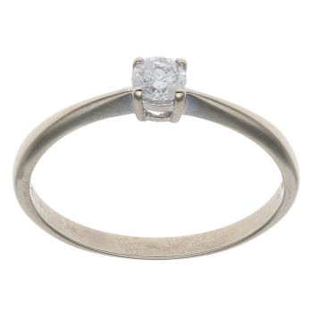 9ct White Gold 0.25ct Brilliant Cut Diamond Solitaire Ring