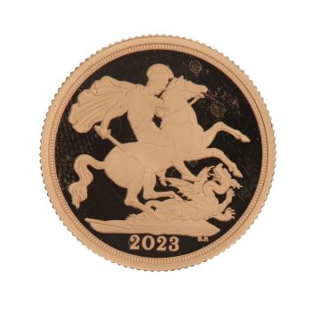 2023 Charles III The Piedfort Sovereign Proof Boxed