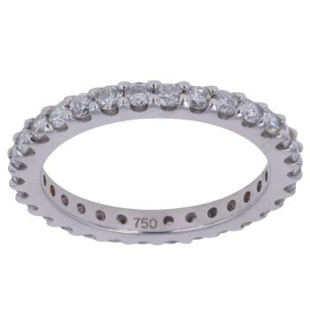18ct White Gold 1.00ct Brilliant Cut Lab Grown Full Eternity Ring