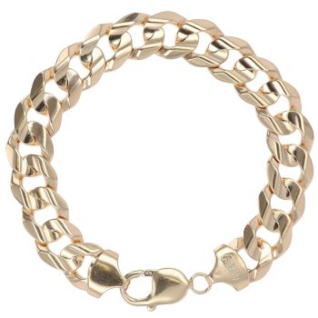 9ct Yellow Gold Curb Bracelet 8"
