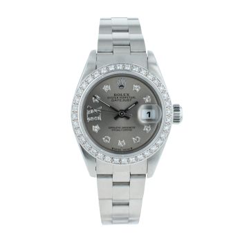 Rolex Custom Oyster Perpetual Date Pre Owned Watch Ref 79190