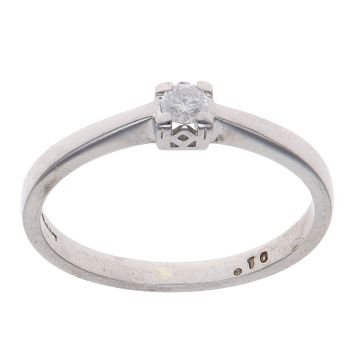 9ct White Gold 0.10ct Diamond Solitaire Ring