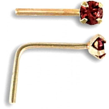 9ct Yellow Gold Cubic Zirconia Nose Stud