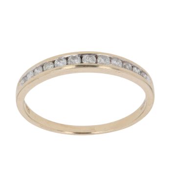 9ct Yellow Gold 0.25ct Brilliant Cut Diamond Eternity Ring