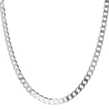 Silver Curb Chain 26"