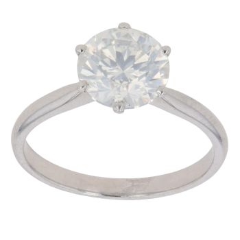 18ct White Gold 1.90ct Brilliant Cut Diamond Solitaire Ring