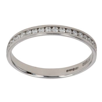 Platinum 0.26ct Brilliant Cut Diamond Half Eternity Ring