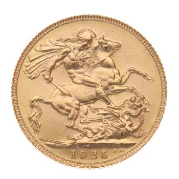 1925 George V Large Head UK Full Sovereign Coin