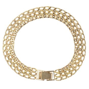18ct Yellow Gold Fancy Bracelet 7"