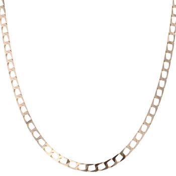 9ct Yellow Gold Square Curb Chain 18"
