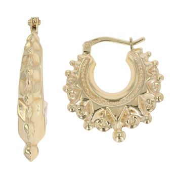 Gold Plated Silver Creole Earrings