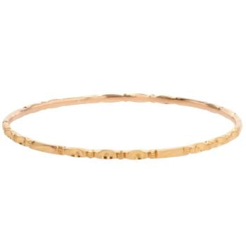 18ct Yellow Gold Patterned Bangle