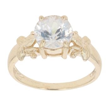 9ct Yellow Gold Cubic Zirconia Single Stone Ring