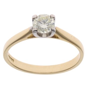 18ct Yellow Gold 0.55ct Brilliant Cut Diamond Solitaire Ring