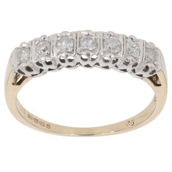 9ct Yellow Gold 0.25ct Diamond Eternity Ring
