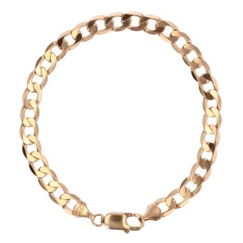 9ct Yellow Gold Curb Bracelet 8.5"