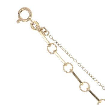9ct Yellow Gold Fancy Bracelet 7"