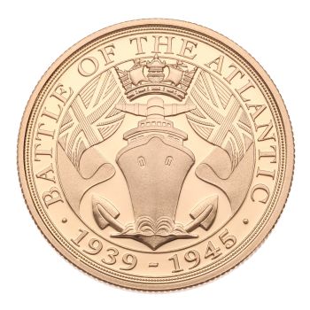 2016 Elizabeth II Fifth Portrait The Battle Of The Atlantic Gibraltar Full Sovereign Coin Boxed