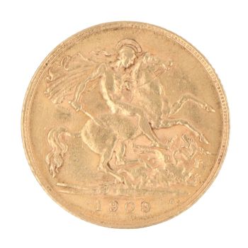 1909 Edward VII Half Sovereign Coin