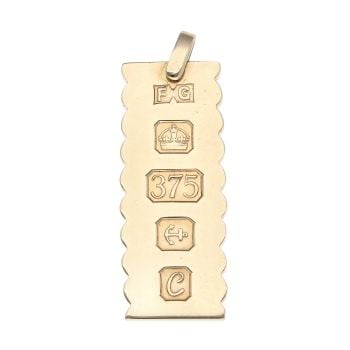 9ct Yellow Gold Ingot Pendant