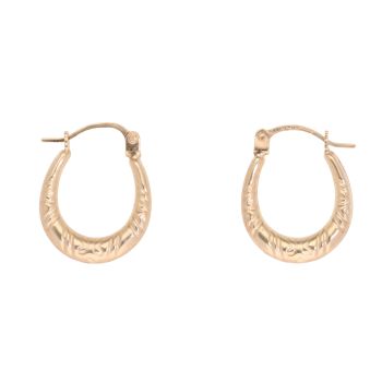 9ct Yellow Gold Creole Earrings