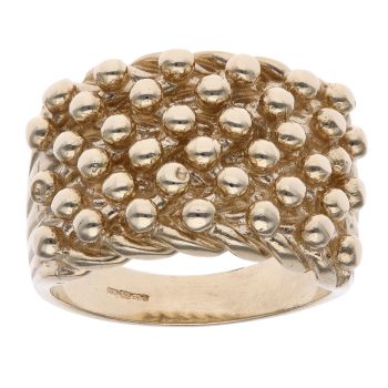 9ct Yellow Gold Six Row Keeper Ring