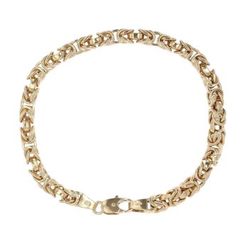 9ct Yellow Gold Byzantine Bracelet 7.5"