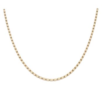 14ct Yellow Gold Cubed Fancy Chain 24"