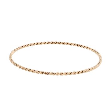 9ct Yellow Gold Patterned Twist Bangle