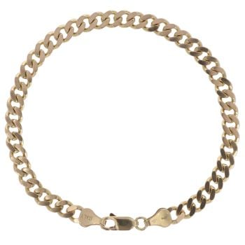 9ct Yellow Gold Curb Bracelet 8"