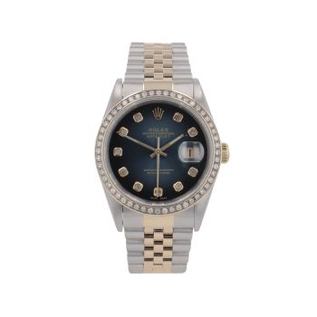Rolex Custom Datejust Pre Owned Watch Ref 16233