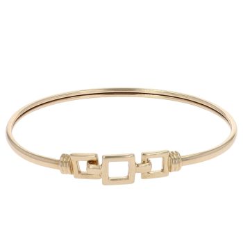 9ct Yellow Gold Square Hinged Bangle