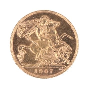 1907 Edward VII Half Sovereign Coin