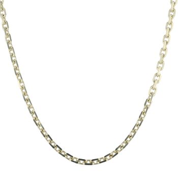 14ct Yellow Gold Oval Belcher Chain 22"